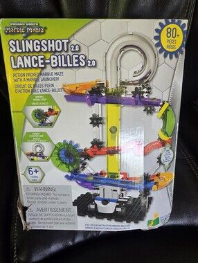Techno Gears Marble Mania Slingshot 2.0 Maze with Launcher STEM Edu. Open Box